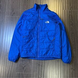 The North Face Mens Blue Insulated Jacket Puffer Full Zip Zip Pockets Size S